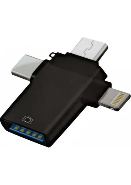 HT-S39 iPhone Type-C Micro USB USB 3.0 Dişi Mouse Flash Otg Adaptör SX39