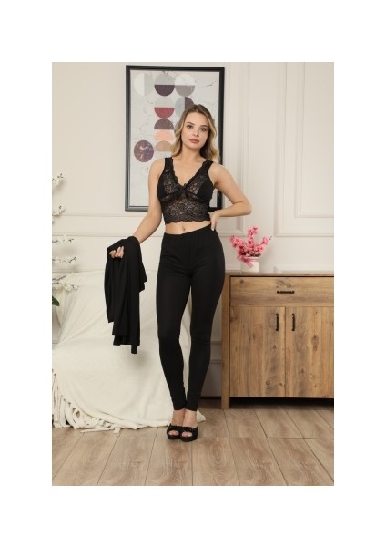 Kadın Sabahlıklı Dantel Detaylı 3lü Pijama Takım fiyatları