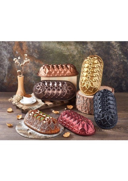 Tutku 30X15X7 cm Baton Döküm Kek Kalıbı Kırmızı