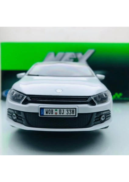 2009 Volkswagen Scirocco White 1:24 Ölçek Welly Marka modelleri