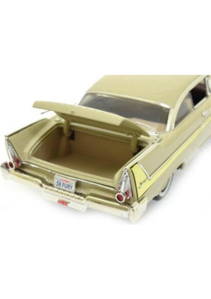 Motor Max 1:18 1958 Plymouth Fury Model Araba Krem