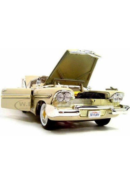 Motor Max 1:18 1958 Plymouth Fury Model Araba Krem