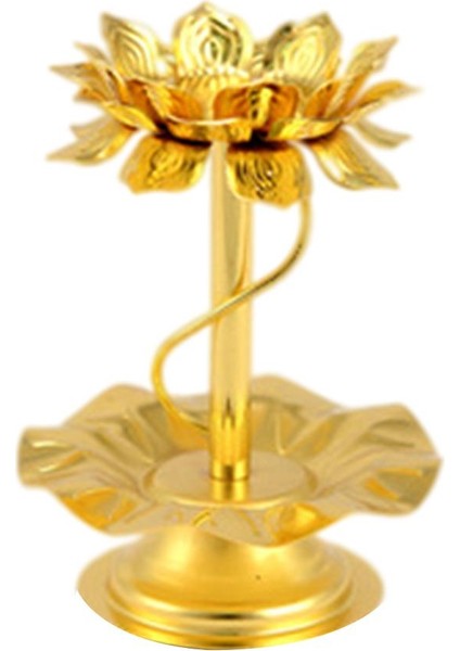 Dekoratif Lotus Mum Tutucusu 8X8X11CM Altın (Yurt Dışından)