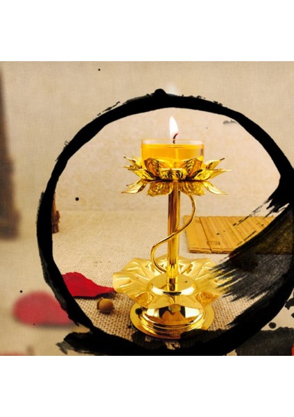 Dekoratif Lotus Mum Tutucusu 8X8X11CM Altın (Yurt Dışından) fiyatları