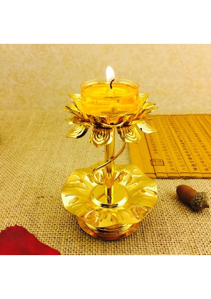 Dekoratif Lotus Mum Tutucusu 8X8X11CM Altın (Yurt Dışından) fırsatları
