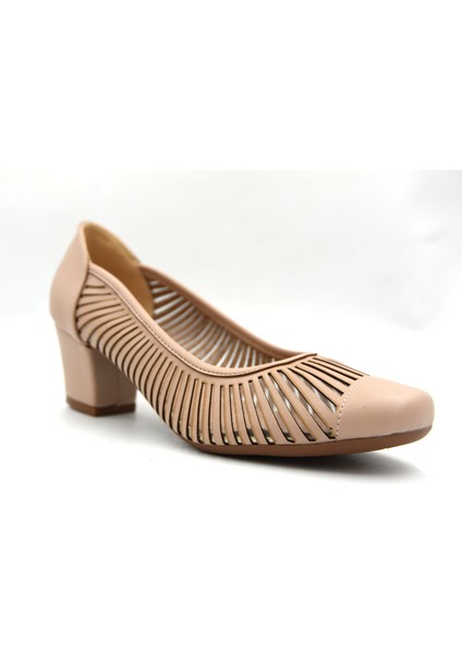 Topuklu File Detaylı Günlük Kadın Ayakkabı Nut fiyatları