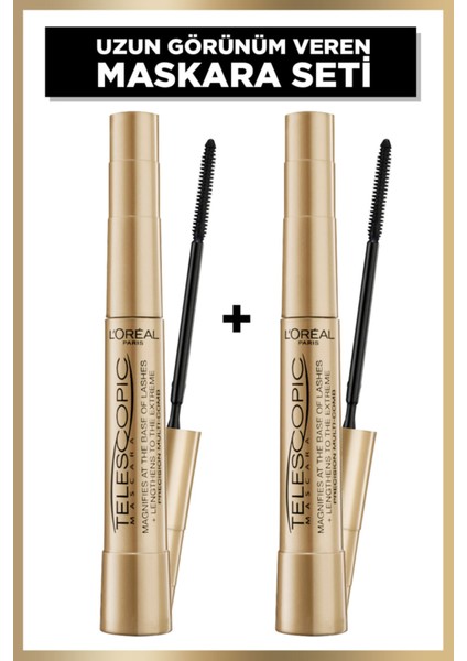 L'oreal Paris Telescopic Siyah Maskara 2'li Set