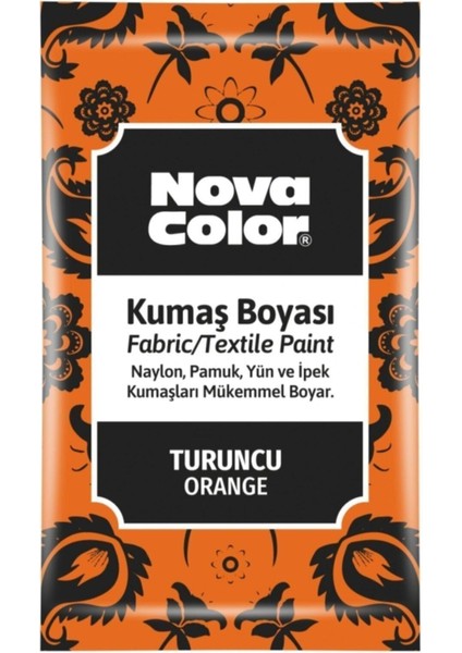 Toz Kumaş Boyası 12 gr x 12 Adet Turuncu NC-906 12'li Paket
