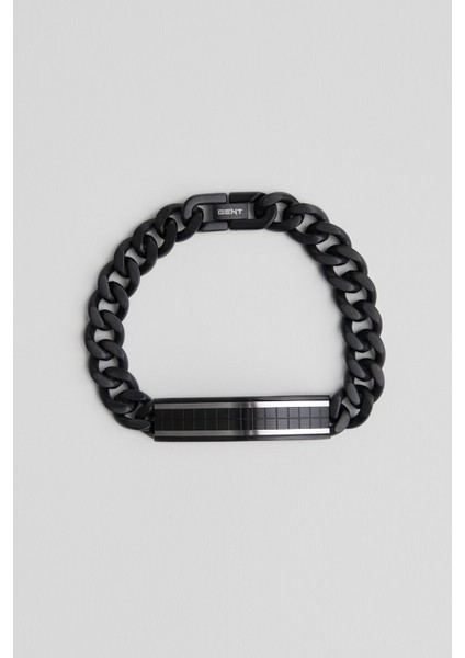 Siyah Rodyum Kaplama Çelik Erkek Bileklik