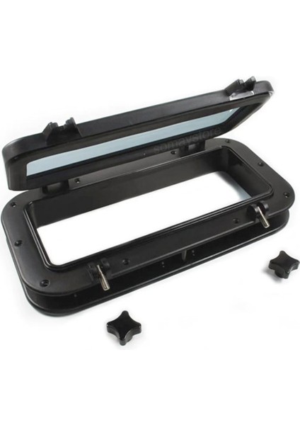 Marin Tekne Lumboz Içten Montaj Abs Plastik Diktörtgen 40X20CM Siyah