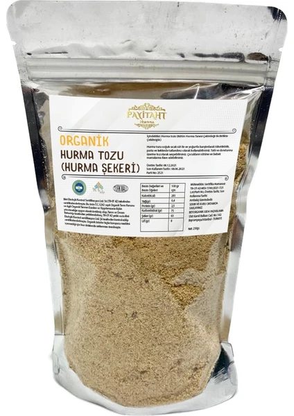 Organik Hurma Tozu (Şekeri) +8 Ay 200 gr (Sertifikalı)