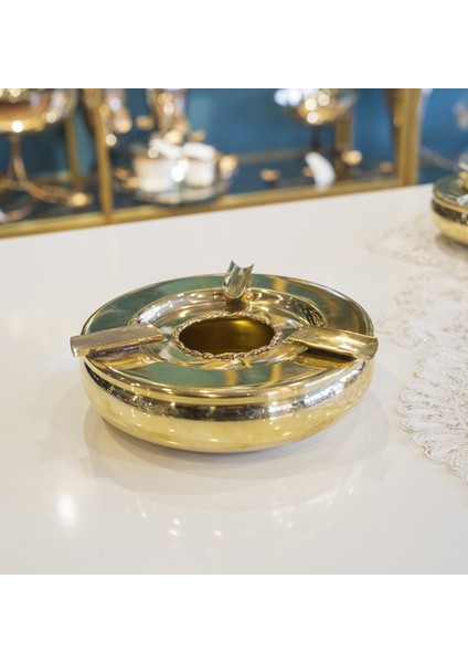 Pirinç Puro Küllük Lüks Eritme Model No:1 Gold Renk