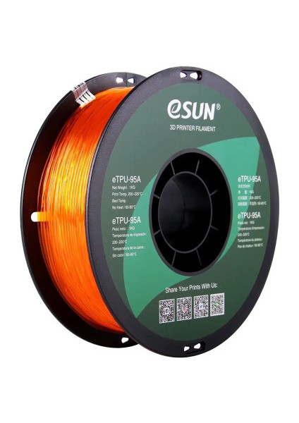 1,75 mm ETPU-95A Esnek TPU Filament (1 Kg)