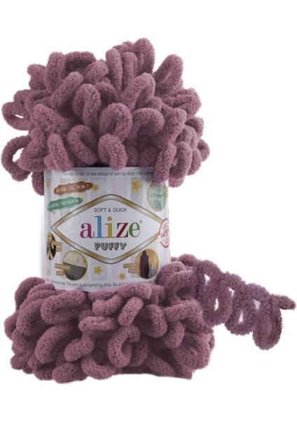 Alize 90X90 Bebek Battaniyesi Için 6 Adet Alıze Puffy 28 Gül-2