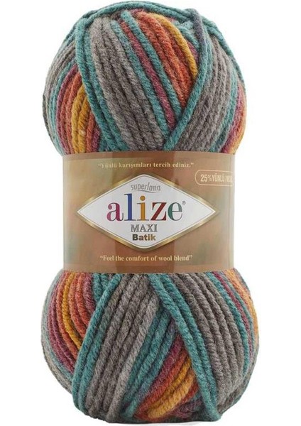 Süperlana Maxi Batik 7830 5 Adet El Örgü Ipi