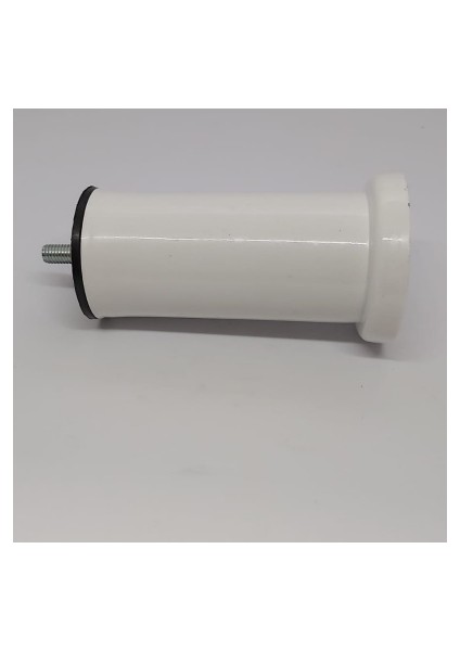 12 Cm Beyaz Baza, Yatak, Koltuk, Kanepe Ayağı Civatalı M8 (ince Diş)