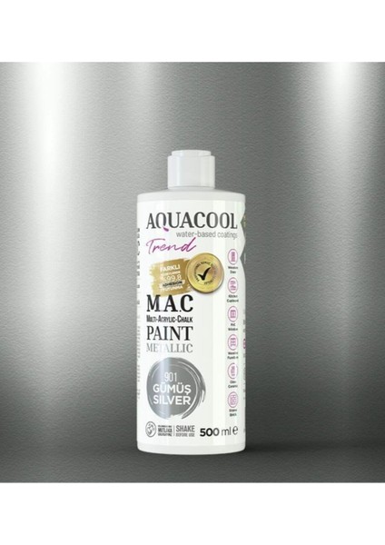 Trend M.a.c Metalik Boya 901 - Gümüş 500 ml