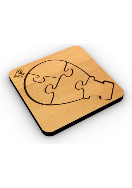 Eğitici Puzzle 4mm Plywood Ahşap Boyanabilir Çocuklar Için -Taşıtlar Serisi- Balon