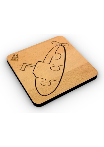 Eğitici Puzzle 4mm Plywood Ahşap Boyanabilir Çocuklar Için - Taşıtlar - denizaltı