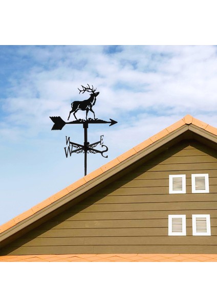 Buck Şekil Weathervane Çiftlik Evi Hava Perdesi Bahçe Bahçe Çatı Montaj Çubuk (Yurt Dışından)