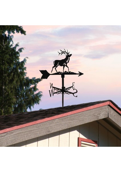 Buck Şekil Weathervane Çiftlik Evi Hava Perdesi Bahçe Bahçe Çatı Montaj Çubuk (Yurt Dışından)