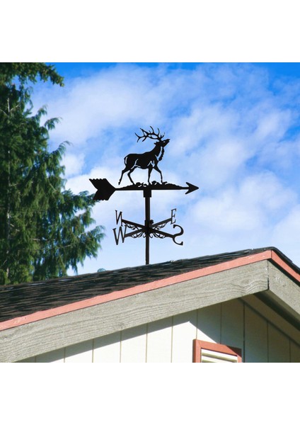 Buck Şekil Weathervane Çiftlik Evi Hava Perdesi Bahçe Bahçe Çatı Montaj Çubuk (Yurt Dışından)