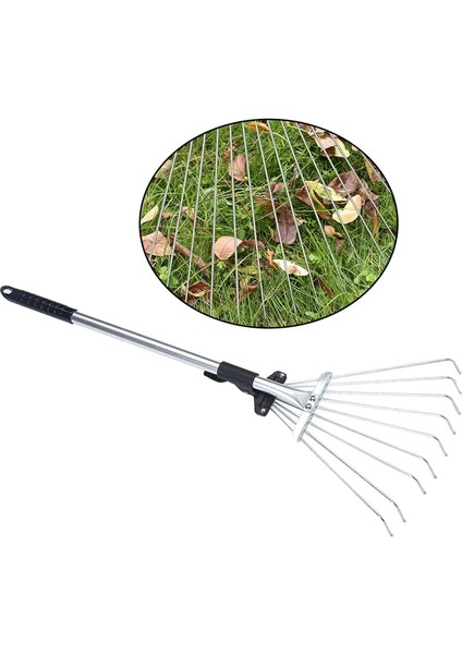 Bahçe Yaprağı Tırmağı Katlanır Baş Kamp Için Ayarlanabilir Gevşek Kalıntılar Toplayın (Yurt Dışından) indirimleri