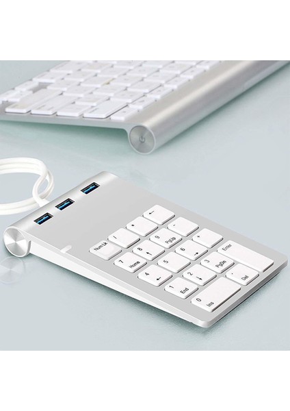 Ince Sayısal Tuş Takımı Kablolu Taşınabilir USB 18 Anahtar Dizüstü Bilgisayar Için Ergonomik (Yurt Dışından)