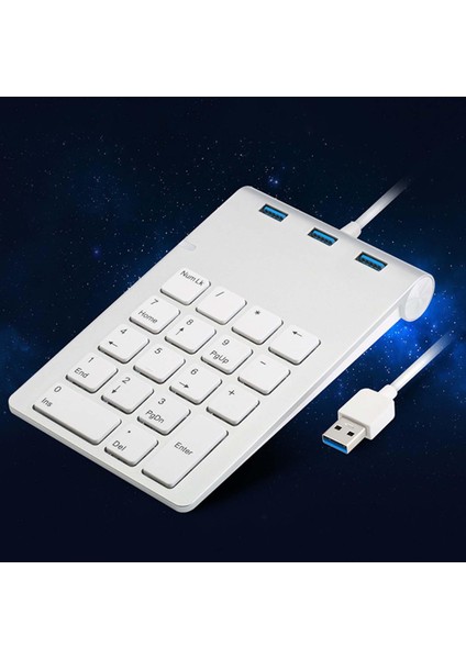 Ince Sayısal Tuş Takımı Kablolu Taşınabilir USB 18 Anahtar Dizüstü Bilgisayar Için Ergonomik (Yurt Dışından)