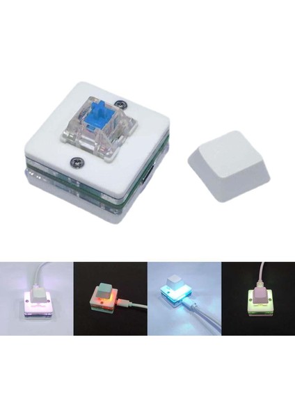 USB Mini 1 Anahtar Klavye Programlama Oyun Ofisi Için Rgb Arka Işığı Çalışıyor Pc Blue Switch (Yurt Dışından)