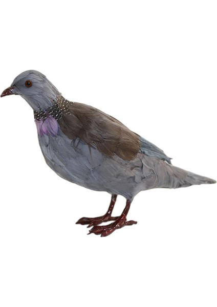 Tüylü Turtledove Simülasyon Turtledove Heykel Için Sundurma Masa Süsleri 21X16CM (Yurt Dışından)