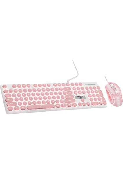 V8 Yuvarlak Keycaps Oyun Kablolu Klavye Fare Windows Pink Için Aydınlık (Yurt Dışından)