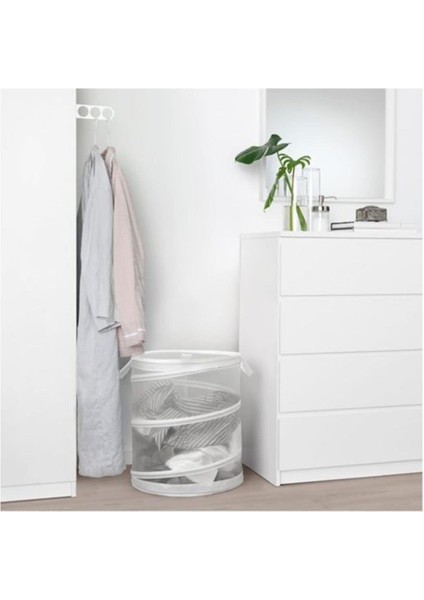 Çamaşır Sepeti, Beyaz 79 Litre Meridyendukkan 50 Cm, 9 kg Pratik Çamaşır Sepeti