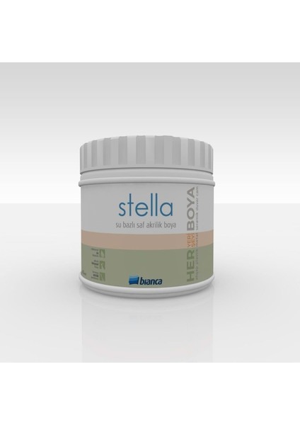 Stella Su Bazlı Saf Akrilik Boya 0,5 Lt - Havai Mavi