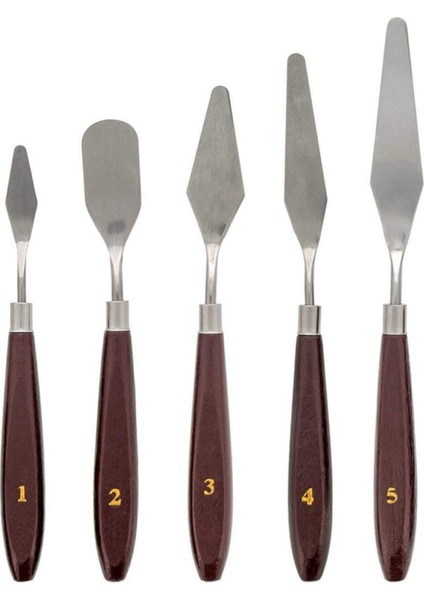 Bigpoint Metal Spatula 5`li Set (Painting Knife)