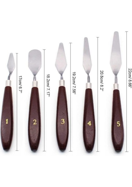 Bigpoint Metal Spatula 5`li Set (Painting Knife) fiyatları