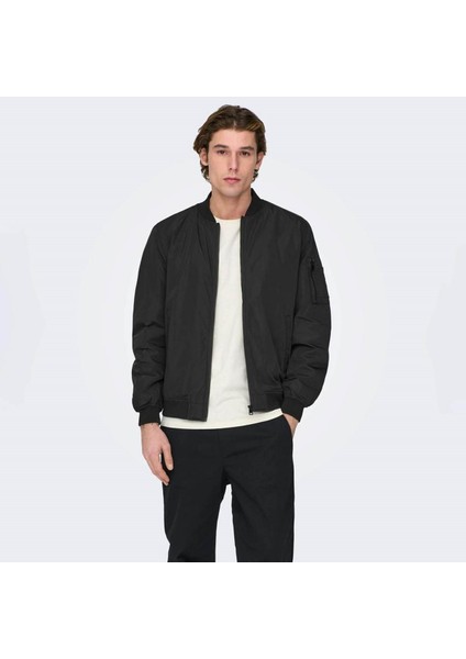 Only & Sons Erkek Ceket Siyah 22023287 Onsjoshua Bomber Otw