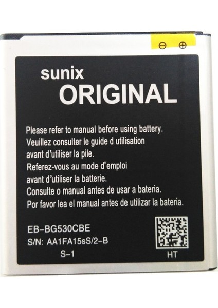 Sunix Samsung J5 Cep Telefonu Batarya Pil EB-BG530CBE 2600 Mah