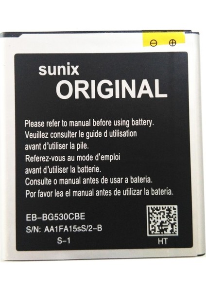 Sunix Samsung G530 Cep Telefonu Batarya Pil EB-BG530CBE 2600 Mah