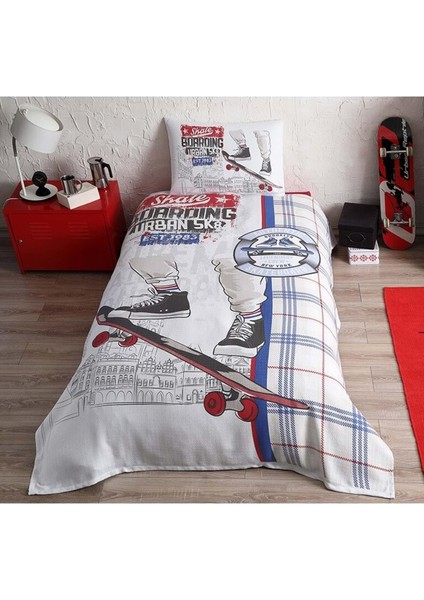 Ranforce Tek Kişilik Pike Takımı Skate Bej