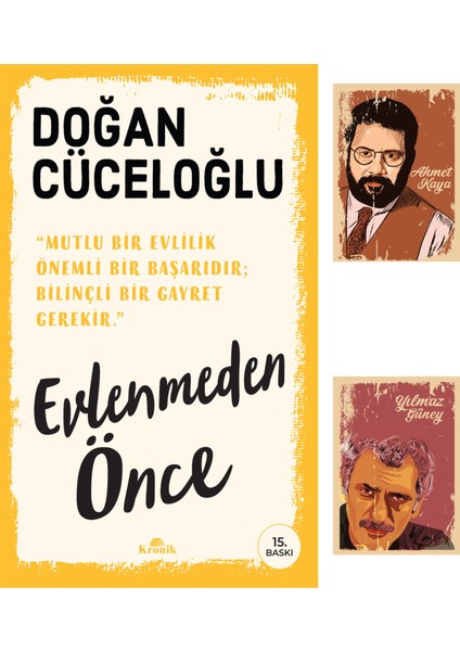 Evlenmeden Önce - Doğan Cüceloğlu -  - Yılmaz Güney Ahmet Kaya not defter seti