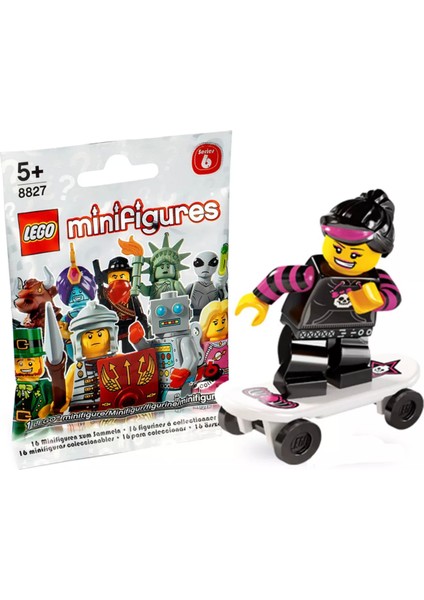 8827 Minifigür Seri 6 - Skater Girl