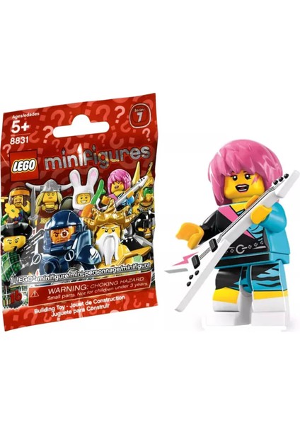 8831 Minifigür Seri 7 - Rocker Girl