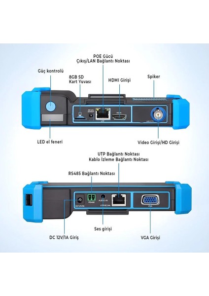 Novacom IPC5100 Plus 5.4'' Ip-Hd-Tvı-Cvı-Ahd Cctv Kamera Test Cihazı