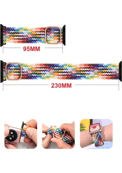 Apple Watch Gs Dt Pro T500 Ultra 3 4 5 6 7 8 Se 42 44 45 49 mm Uyumlu Kordon Örgü Tokalı Kordon fiyatları