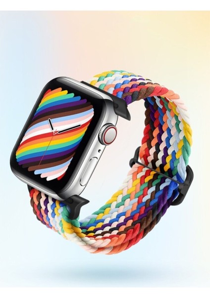 Apple Watch 3 4 5 6 7 8 Se Nike 38 40 41MM Uyumlu Kordon Örgü Tokalı Kordon
