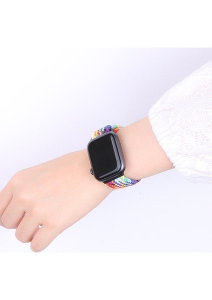 Apple Watch 3 4 5 6 7 8 Se Nike 38 40 41MM Uyumlu Kordon Örgü Tokalı Kordon