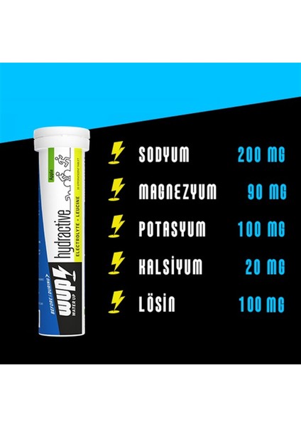 Hydractive Limonlu 20 Efervesan Tablet Sporcu Besini Elektrolit Kafein