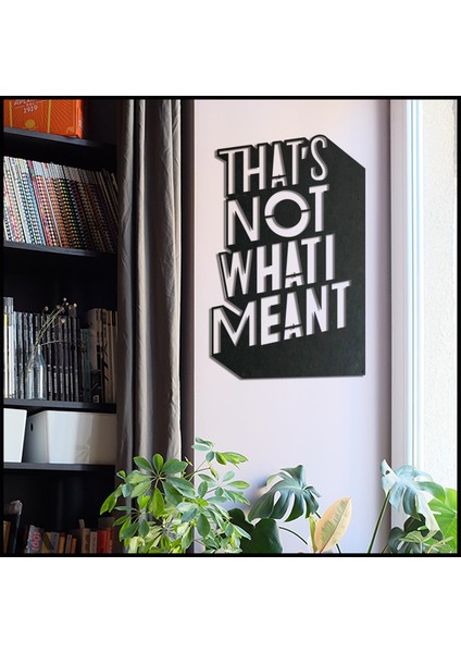 That's Not What Meants Dekoratif Metal Tablo