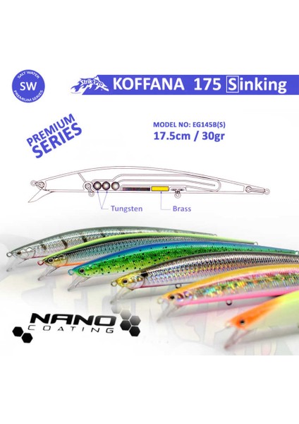 Strike Pro Koffana 175S 17.5 cm 30 gr Maket Yem